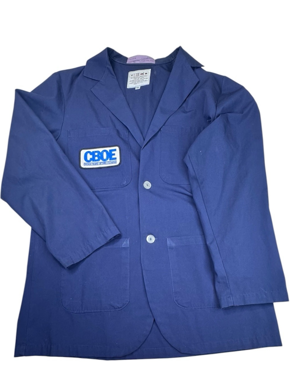 Vintage CBOE Chicago Board Options Exchange Work Jacket Men's 42L Made in USA